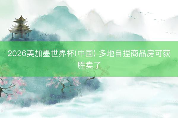 2026美加墨世界杯(中国) 多地自捏商品房可获胜卖了