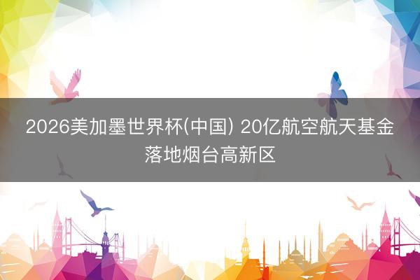 2026美加墨世界杯(中国) 20亿航空航天基金落地烟台高新区