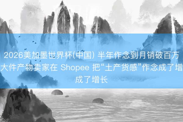 2026美加墨世界杯(中国) 半年作念到月销破百万：大件产物卖家在 Shopee 把“土产货感”作念成了增长