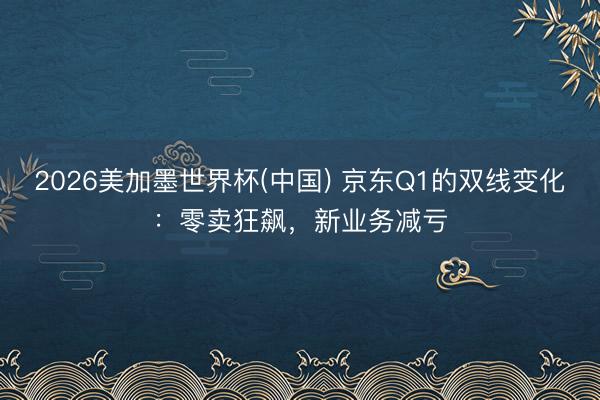 2026美加墨世界杯(中国) 京东Q1的双线变化：零卖狂飙，新业务减亏