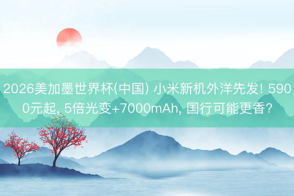 2026美加墨世界杯(中国) 小米新机外洋先发! 5900元起， 5倍光变+7000mAh， 国行可能更香?