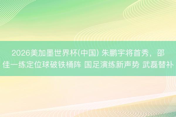 2026美加墨世界杯(中国) 朱鹏宇将首秀，邵佳一练定位球破铁桶阵 国足演练新声势 武磊替补
