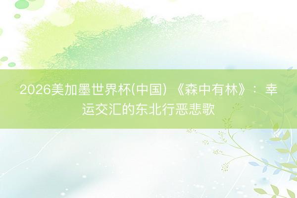 2026美加墨世界杯(中国) 《森中有林》：幸运交汇的东北行恶悲歌