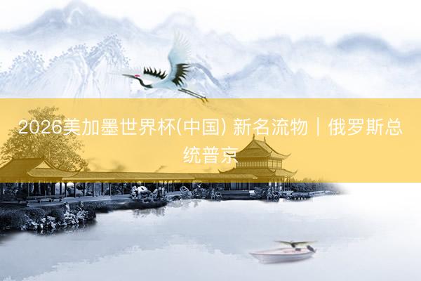 2026美加墨世界杯(中国) 新名流物｜俄罗斯总统普京